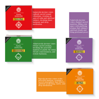🌿 Ayesha Divine – Veda Collection Premium Incense Cones (80 Cones)