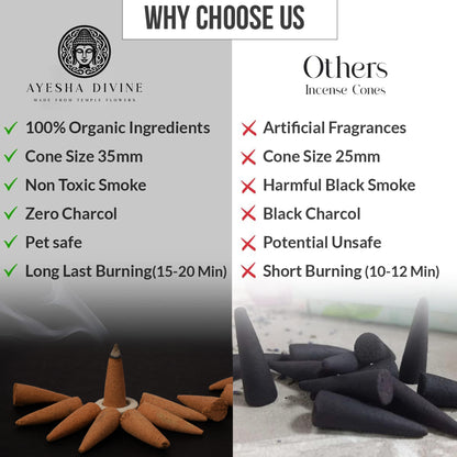 🌿 Ayesha Divine – Veda Collection Premium Incense Cones (80 Cones)