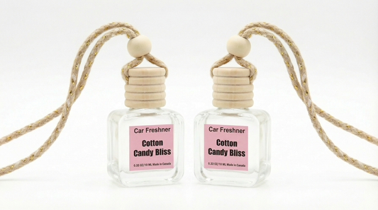 Cotton Candy Bliss 10ml Hanging Car Air Freshener Diffuser – Refillable 2-Pack